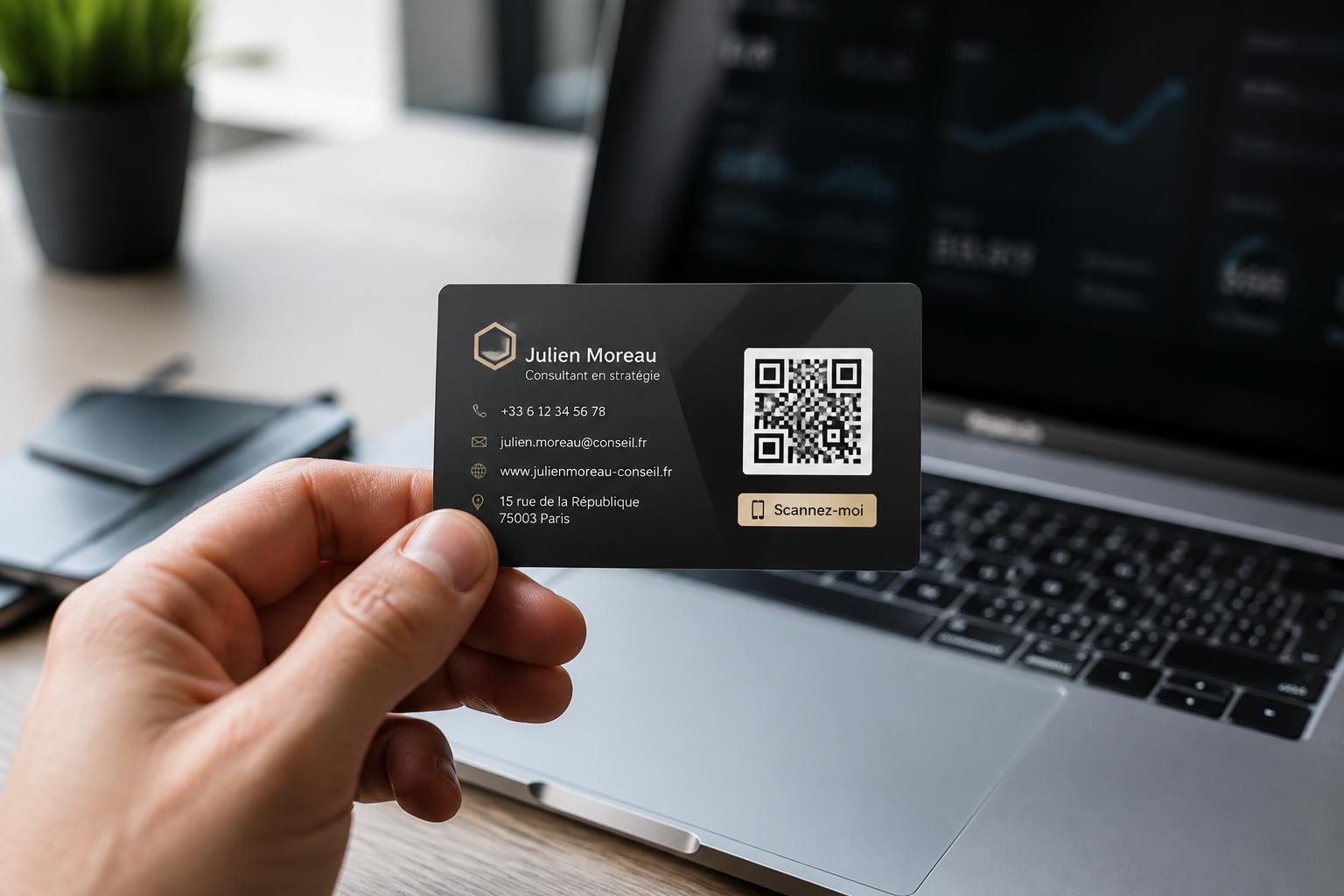 Carte de visite digitale gratuite : créez votre profil professionnel en un clic 3 créez facilement votre carte de visite digitale gratuite et construisez votre profil professionnel en un seul clic. simple, rapide et efficace pour booster votre réseau.